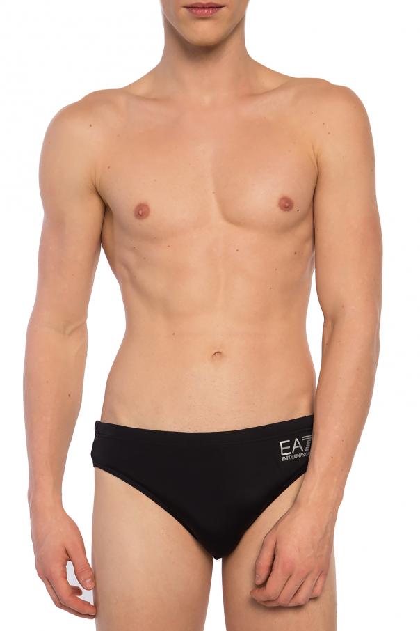 Logo Printed Swim Briefs Ea7 Emporio Armani Vitkac Us